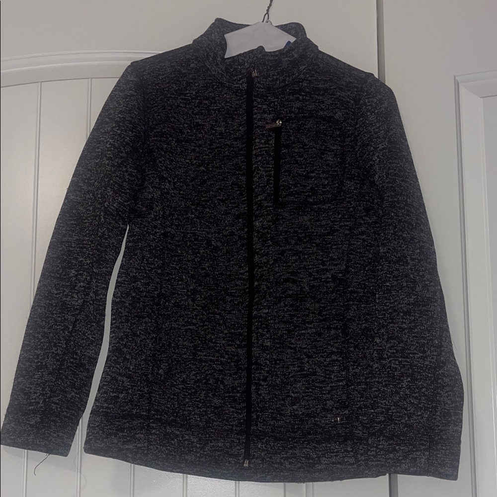 Calvin Klein Black Heathered Full-Zip Jacket